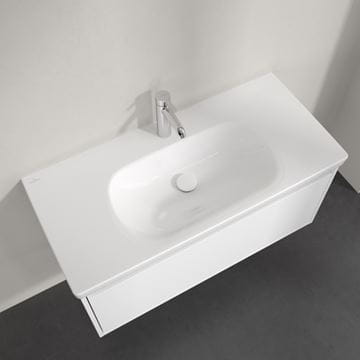 VILLEROY & BOCH SKYLA umývadlo 100 cm, s otvorom pre batériu, bez prepadu, CeramicPlus, alpská biela 5A51A2R1 Obrázek - fotka