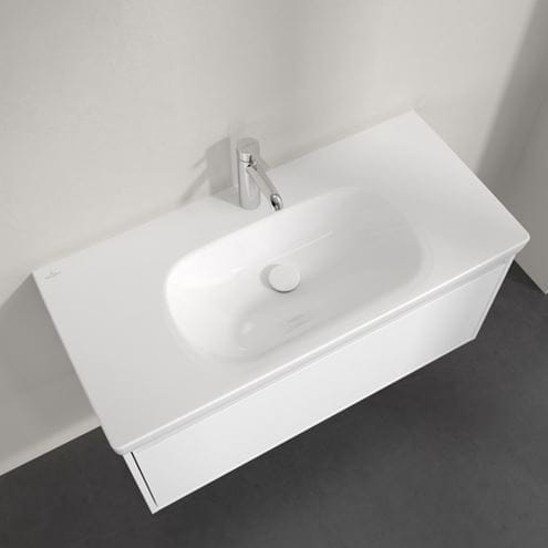 VILLEROY & BOCH SKYLA umývadlo 100 cm, s otvorom pre batériu, bez prepadu, CeramicPlus, alpská biela 5A51A2R1 Obrázek - fotka