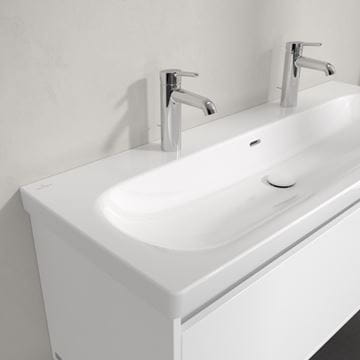 VILLEROY & BOCH SKYLA umývadlo 120 cm, s 2 otvormi pre batérie a prepadom, alpská biela 5A51C401 Obrázek - fotka