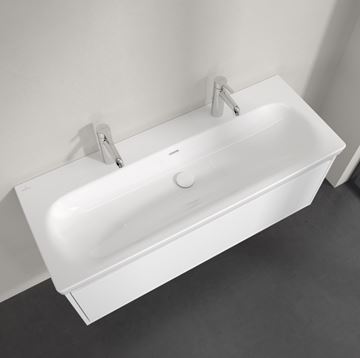 VILLEROY & BOCH SKYLA umývadlo 120 cm, s 2 otvormi pre batérie a prepadom, alpská biela 5A51C401 Obrázek - fotka
