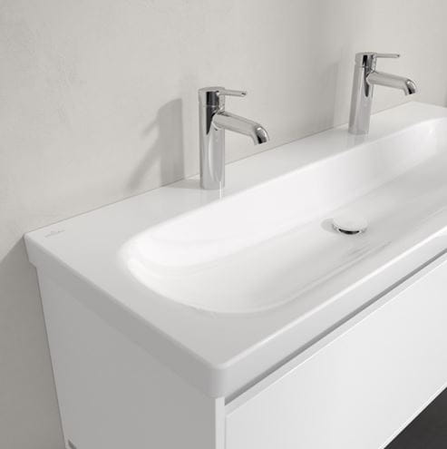 VILLEROY & BOCH SKYLA umývadlo 120 cm, s 2 otvormi pre batérie, bez prepadu, CeramicPlus, alpská biela 5A51C2R1 Obrázek - fotka