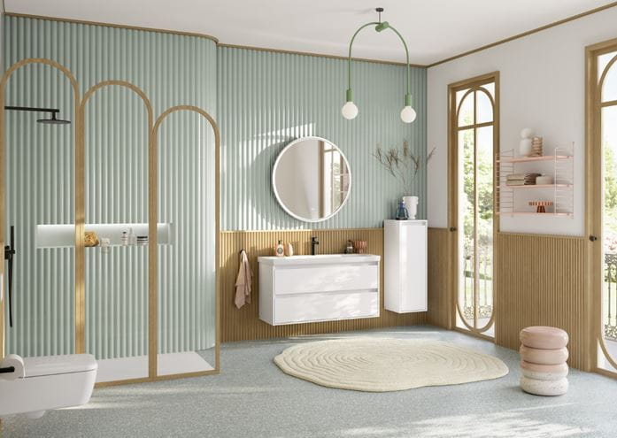 VILLEROY & BOCH SKYLA umývadlo 120 cm, s otvorom pre batériu a prepadom, CeramicPlus, alpská biela 5A51C5R1 Obrázek - fotka