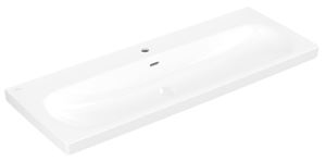 VILLEROY & BOCH SKYLA umývadlo 120 cm, s otvorom pre batériu a prepadom, CeramicPlus, alpská biela