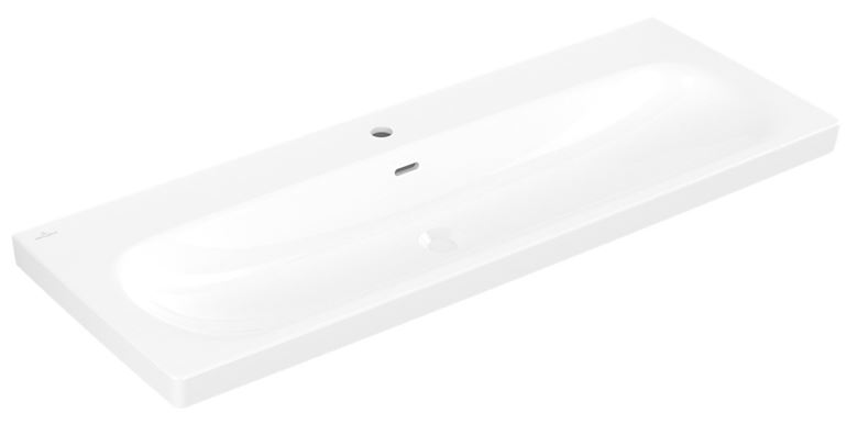 VILLEROY & BOCH SKYLA umývadlo 120 cm, s otvorom pre batériu a prepadom, CeramicPlus, alpská biela 5A51C5R1 Obrázek - Hlavní obrázek