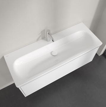 VILLEROY & BOCH SKYLA umývadlo 120 cm, s otvorom pre batériu, bez prepadu, CeramicPlus, alpská biela 5A51C1R1 Obrázek - fotka