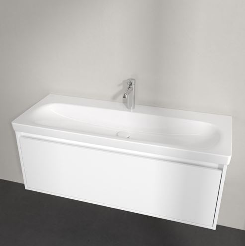 VILLEROY & BOCH SKYLA umývadlo 120 cm, s otvorom pre batériu, bez prepadu, CeramicPlus, alpská biela 5A51C1R1 Obrázek - fotka