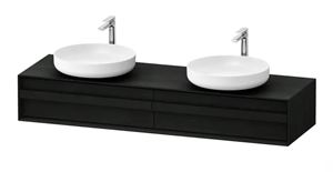 DURAVIT OCAVO skrinka pod 2 umývadlá 160x48x26, 8 cm, 2 zásuvky, čierny dub