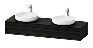 DURAVIT OCAVO skrinka pod 2 umývadlá 160x48x26, 8 cm, 2 zásuvky, čierny dub