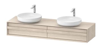 DURAVIT OCAVO skrinka pod 2 umývadlá 160x48x26, 8 cm, 2 zásuvky, svetlý dub
