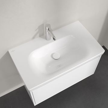VILLEROY & BOCH SKYLA umývadlo 80 cm, s otvorom pre batériu, bez prepadu, CeramicPlus, alpská biela 5A5181R1 Obrázek - fotka