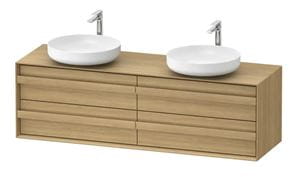 DURAVIT OCAVO skrinka pod 2 umývadlá 160x48x49, 3 cm, 4 zásuvky, prírodný dub