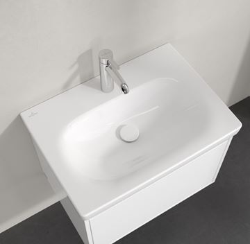 VILLEROY & BOCH SKYLA umývadlo 65 cm, s otvorom pre batériu, bez prepadu, CeramicPlus, alpská biela 5A5166R1 Obrázek - fotka