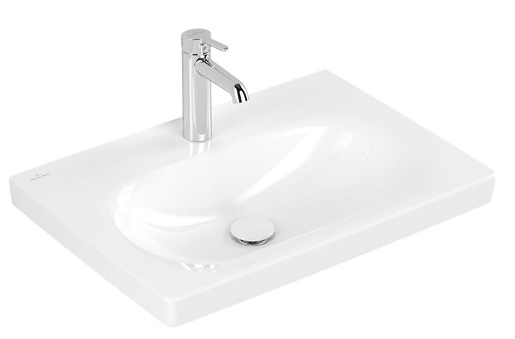 VILLEROY & BOCH SKYLA umývadlo 65 cm, s otvorom pre batériu, bez prepadu, CeramicPlus, alpská biela 5A5166R1 Obrázek - fotka