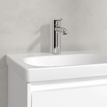 VILLEROY & BOCH SKYLA umývadlo 55 cm, s otvorom pre batériu, bez prepadu, CeramicPlus, alpská biela 5A5156R1 Obrázek - fotka