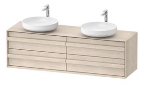 DURAVIT OCAVO skrinka pod 2 umývadlá 160x48x49, 3 cm, 4 zásuvky, svetlý dub