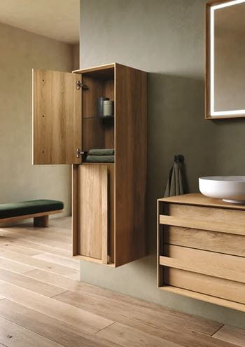 DURAVIT OCAVO nízka skrinka 40x36x132 cm, 2 dvierka, pánty vľavo, prírodný dub OC1148LH5H50000 Obrázek - fotka