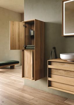 DURAVIT OCAVO nízka skrinka 40x36x132 cm, 2 dvierka, pánty vľavo, prírodný dub OC1148LH5H50000 Obrázek - fotka