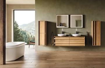 DURAVIT OCAVO nízka skrinka 40x36x132 cm, 2 dvierka, pánty vľavo, prírodný dub OC1148LH5H50000 Obrázek - fotka
