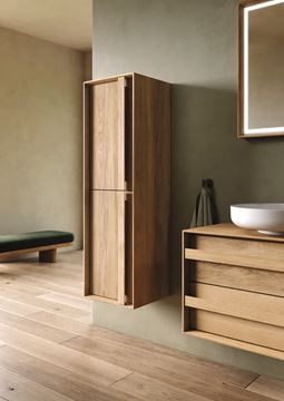 DURAVIT OCAVO nízka skrinka 40x36x132 cm, 2 dvierka, pánty vľavo, prírodný dub OC1148LH5H50000 Obrázek - fotka