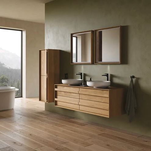 DURAVIT OCAVO nízka skrinka 40x36x132 cm, 2 dvierka, pánty vľavo, prírodný dub OC1148LH5H50000 Obrázek - fotka