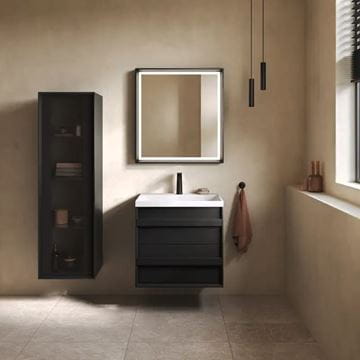 DURAVIT OCAVO nízka skrinka 40x36x132 cm, 1 dvierka, pánty vľavo, čierny dub OC1149LH6H60000 Obrázek - fotka