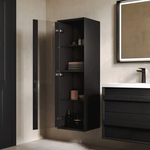 DURAVIT OCAVO nízka skrinka 40x36x132 cm, 1 dvierka, pánty vľavo, čierny dub OC1149LH6H60000 Obrázek - fotka