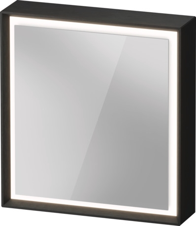 DURAVIT OCAVO zrkadlová skrinka 67x72x16 cm, osvetlenie s reguláciou stmievania a el. zásuvkou, pánty vpravo, drevo, čierny dub OC7120RH6H61000 Obrázek - Hlavní obrázek