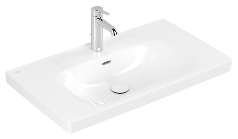 VILLEROY & BOCH SKYLA umývadlo 80 cm, s otvorom pre batériu a prepadom, CeramicPlus, alpská biela 5A5180R1 Obrázek - fotka