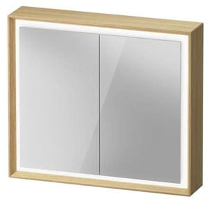 DURAVIT OCAVO zrkadlová skrinka 82x72x16 cm, osvetlenie s reguláciou stmievania a el. zásuvkou, drevo, prírodný dub