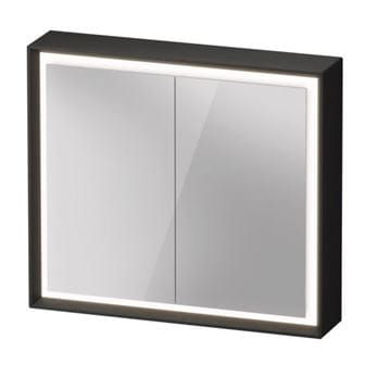 DURAVIT OCAVO zrkadlová skrinka 82x72x16 cm, osvetlenie s reguláciou stmievania a el. zásuvkou, drevo, čierny dub