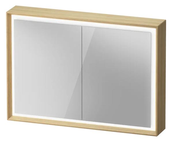 DURAVIT OCAVO zrkadlová skrinka 102x72x16 cm, osvetlenie s reguláciou stmievania a el. zásuvkou, drevo, prírodný dub OC71220H5H51000 Obrázek - Hlavní obrázek