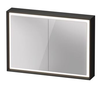DURAVIT OCAVO zrkadlová skrinka 102x72x16 cm, osvetlenie s reguláciou stmievania a el. zásuvkou, drevo, čierny dub