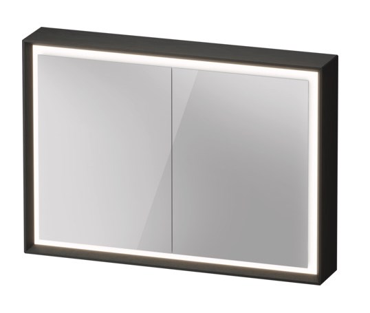 DURAVIT OCAVO zrkadlová skrinka 102x72x16 cm, osvetlenie s reguláciou stmievania a el. zásuvkou, drevo, čierny dub OC71220H6H61000 Obrázek - Hlavní obrázek