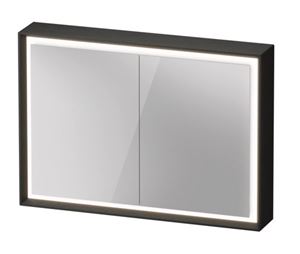 DURAVIT OCAVO zrkadlová skrinka 102x72x16 cm, osvetlenie s reguláciou stmievania a el. zásuvkou, drevo, čierny dub