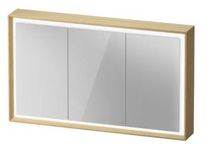 DURAVIT OCAVO zrkadlová skrinka 122x72x16 cm, osvetlenie s reguláciou stmievania a el. zásuvkou, drevo, prírodný dub