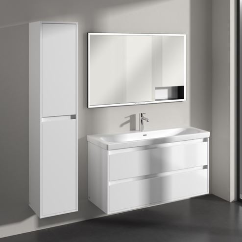 VILLEROY & BOCH SKYLA vysoká skrinka 35x34, 8x170 cm, 2 dvierka, pánty vľavo, brilliant white C80100VE Obrázek - fotka