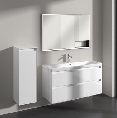 VILLEROY & BOCH SKYLA nízka skrinka 35x34, 8x100 cm, 1 dvierka, pánty vľavo, brilliant white C80200VE Obrázek - fotka