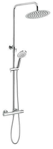 NOVASERVIS TITANIA PURE sprchový set s termostatickou batériou, horná sprcha, ručná sprcha s 3 prúdmi, teleskopická tyč, hadica, chróm SET032/TER,0 Obrázek - Hlavní obrázek