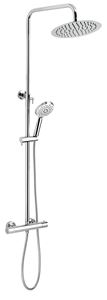 NOVASERVIS TITANIA PURE sprchový set s termostatickou batériou, horná sprcha, ručná sprcha s 3 prúdmi, teleskopická tyč, hadica, chróm