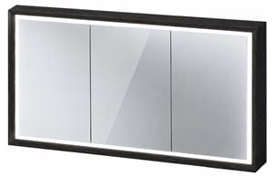 DURAVIT OCAVO zrkadlová skrinka 122x72x16 cm, osvetlenie s reguláciou stmievania a el. zásuvkou, drevo, čierny dub