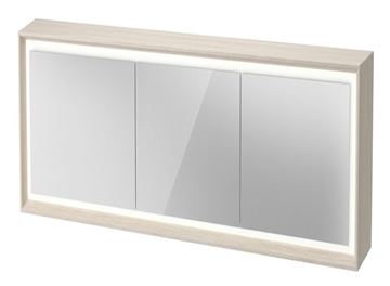 DURAVIT OCAVO zrkadlová skrinka 122x72x16 cm, osvetlenie s reguláciou stmievania a el. zásuvkou, drevo, svetlý dub
