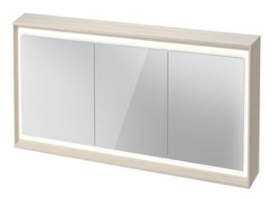 DURAVIT OCAVO zrkadlová skrinka 122x72x16 cm, osvetlenie s reguláciou stmievania a el. zásuvkou, drevo, svetlý dub