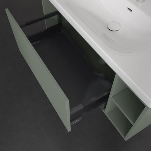 VILLEROY & BOCH SKYLA skrinka pod umývadlo 97,2x43,9x43,6 cm, 1 zásuvka, 2 police, soft green C79100AF Obrázek - fotka