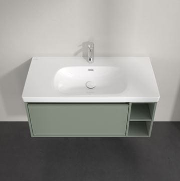 VILLEROY & BOCH SKYLA skrinka pod umývadlo 97,2x43,9x43,6 cm, 1 zásuvka, 2 police, soft green C79100AF Obrázek - fotka