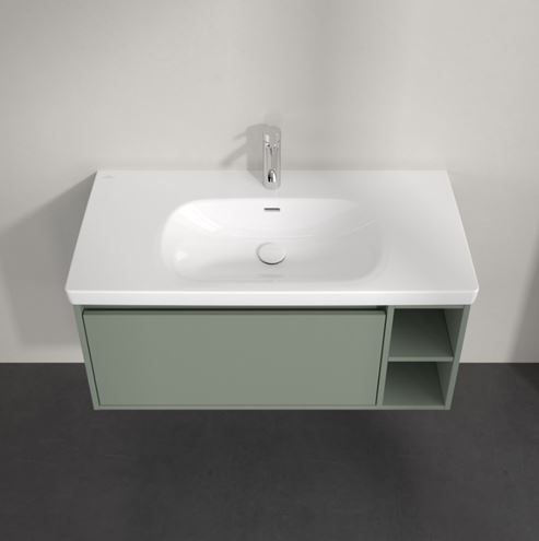 VILLEROY & BOCH SKYLA skrinka pod umývadlo 97,2x43,9x43,6 cm, 1 zásuvka, 2 police, soft green C79100AF Obrázek - fotka