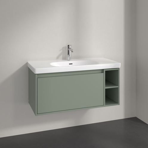 VILLEROY & BOCH SKYLA skrinka pod umývadlo 97,2x43,9x43,6 cm, 1 zásuvka, 2 police, soft green C79100AF Obrázek - fotka