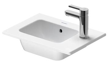 DURAVIT ME BY STARCK umývadlo 43 cm, s otvorom pre batériu a prepadom, DuraShield 072343AA00 Obrázek - fotka