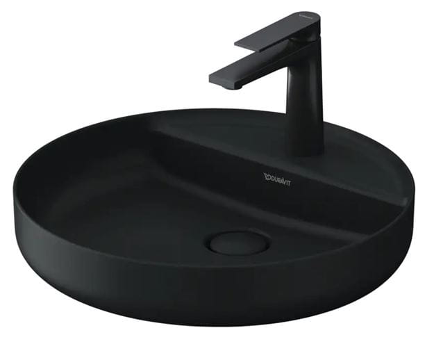 DURAVIT VITRIUM umývadlová misa 46 cm, s otvorom pre batériu, bez prepadu, matná tmavo šedá 266246HE71 Obrázek - fotka