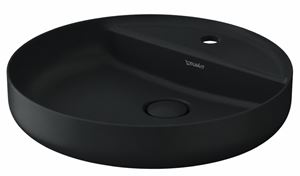 DURAVIT VITRIUM umývadlová misa 46 cm, s otvorom pre batériu, bez prepadu, matná tmavo šedá