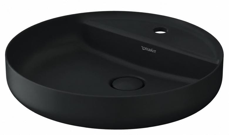 DURAVIT VITRIUM umývadlová misa 46 cm, s otvorom pre batériu, bez prepadu, matná tmavo šedá 266246HE71 Obrázek - Hlavní obrázek